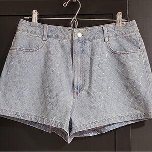 NWT 12th Tribe Diamond Rhinestone
Denim Shorts
